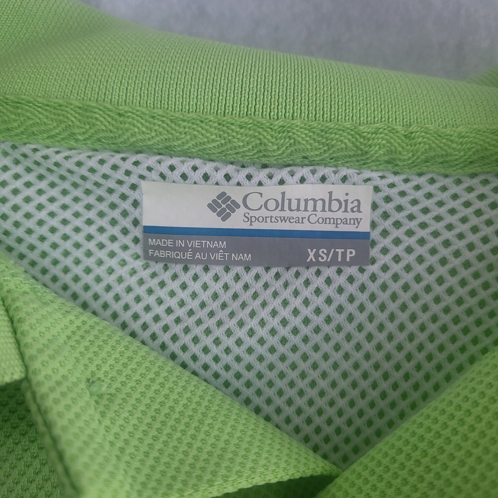 Colombia pfg omni-shade performance polo shirt fishing xs lime‎ green visibility - Picture 2 of 6